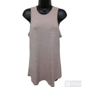 Catherine Malandrino M Sleeveless Knit Tank Top Tunic Soft Pink Stretch Comfort